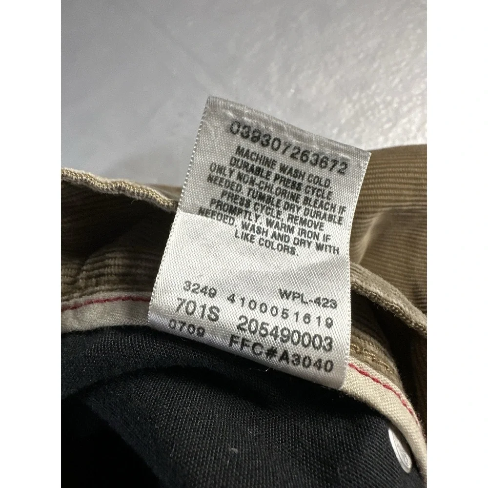 Levi 549 Low Loose Brown Corduroy 38x32 Baggy Skater Grunge Y2K